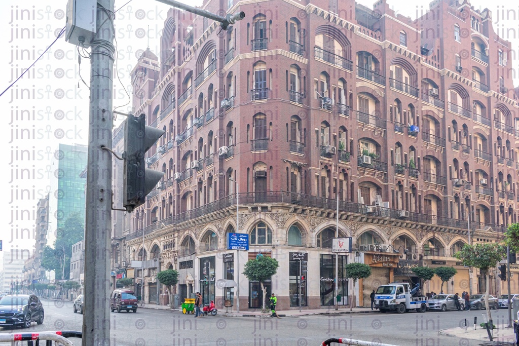 red building with vintage architectures