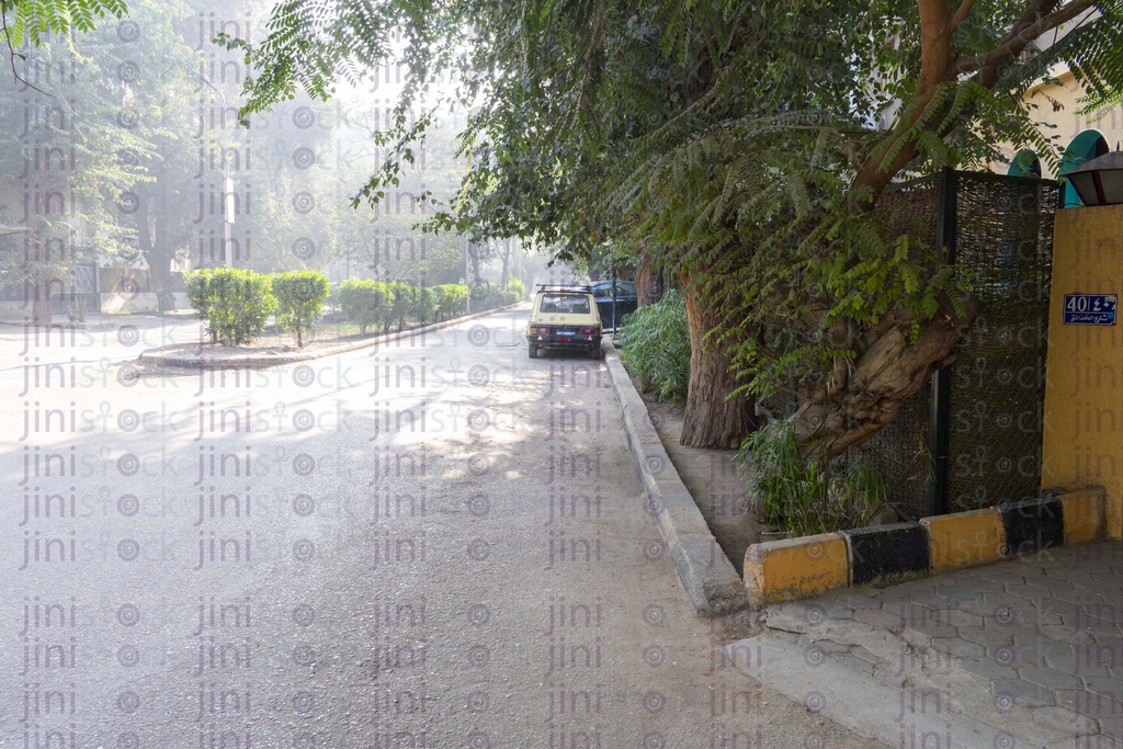 Road corner in the morning High stock image