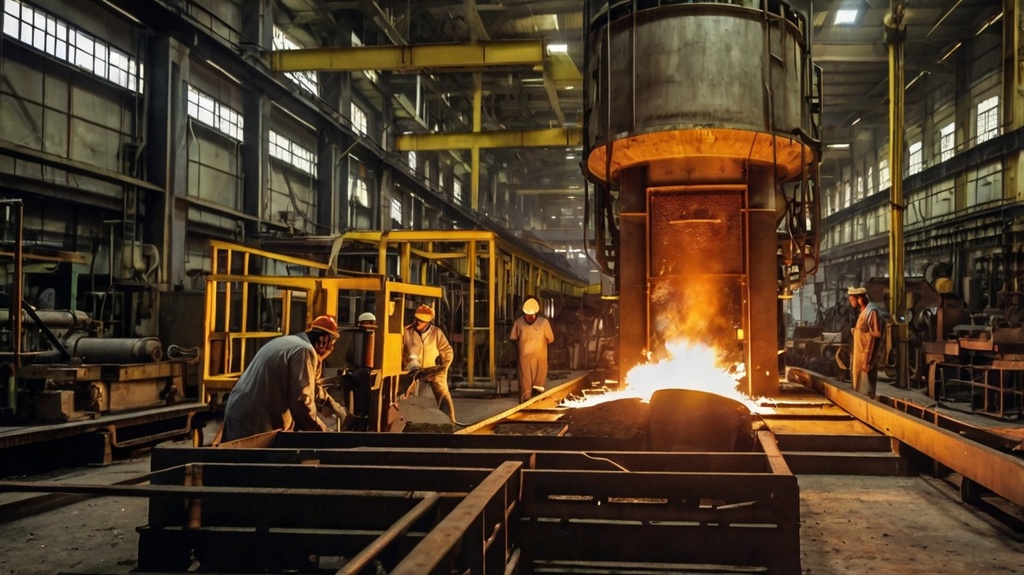 Steel factory line