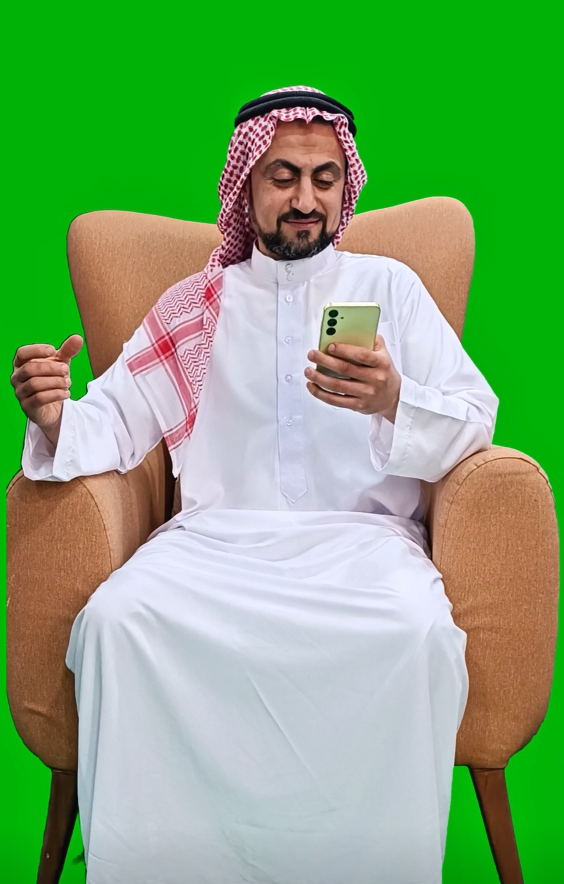 khaliji saudi arab from gulf ordering coffee online from mobile with popping effect