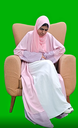 khaliji saudi arab woman from gulf suffering from abdominal pain in her stomach or period pain