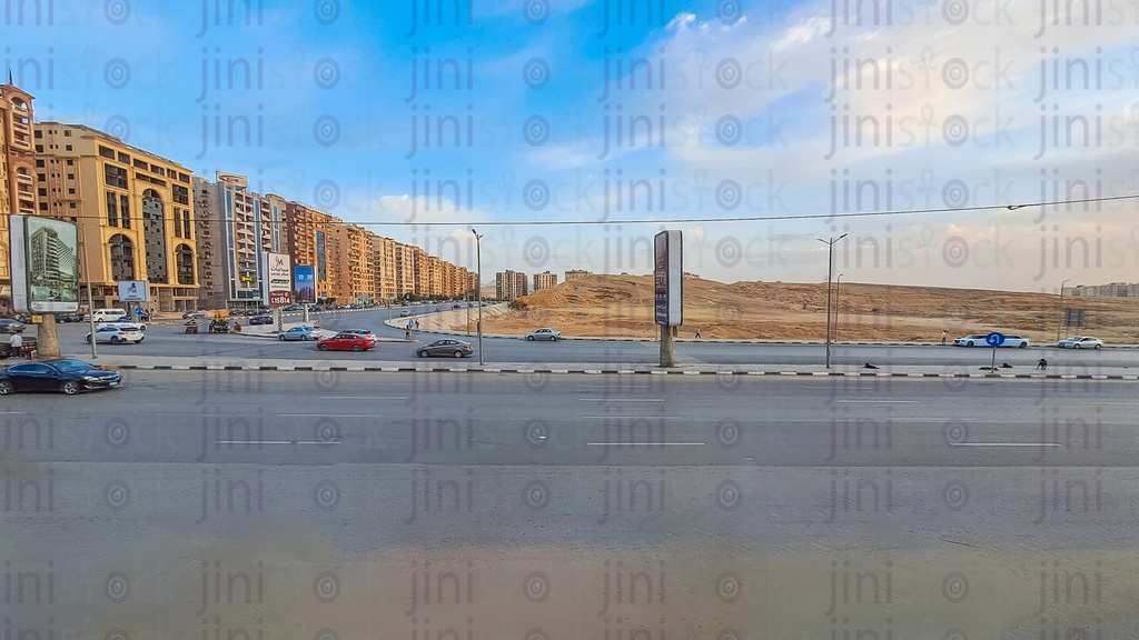 A street in Cairo without cars or buses for designs backgrounds