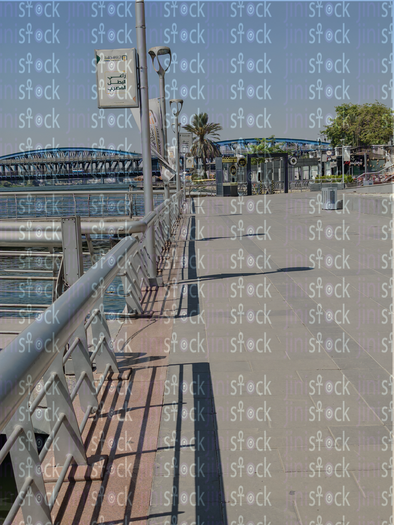 Egyptians' walkway on the banks of the Nile