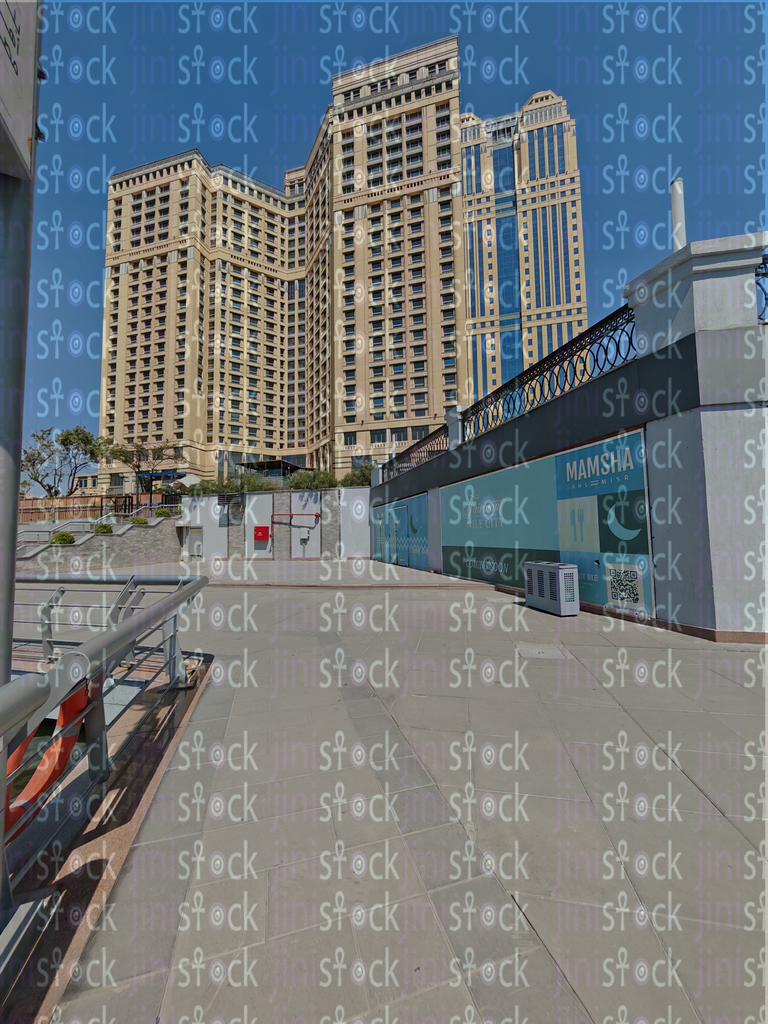 Modern buildings along the promenade