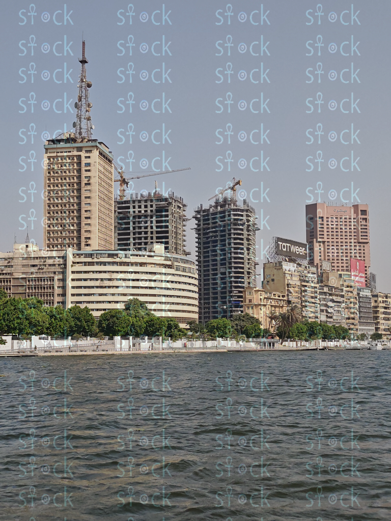 Maspero and Downtown Cairo Towers next to the Nile