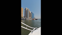 Ahly nile towers from a boat in the nile