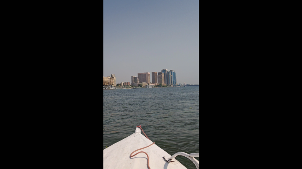 Boat crusing in the nile