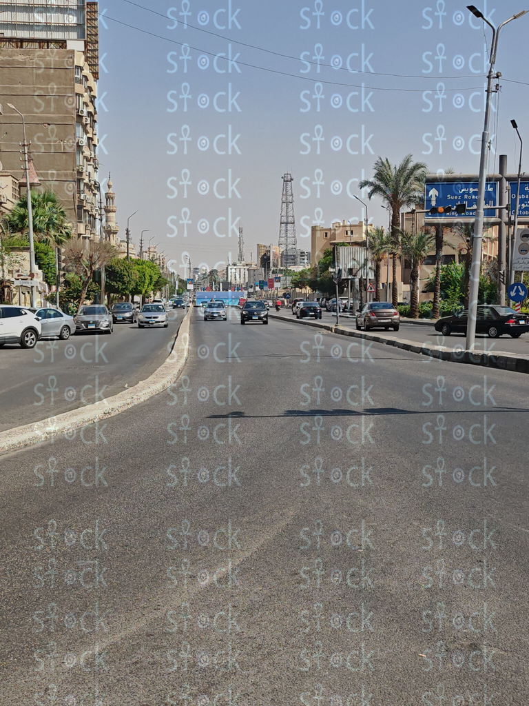 Road with old apartments