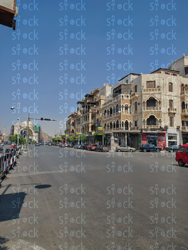 Wide junction with old buildings