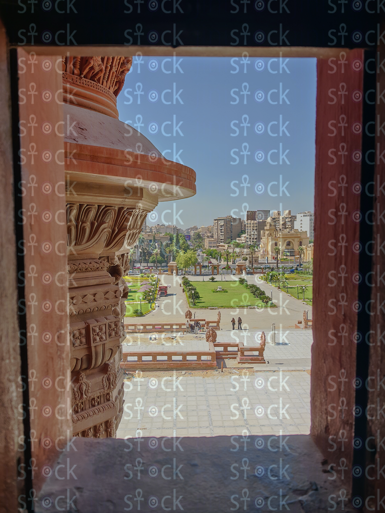 Door overlooking the palace garden 