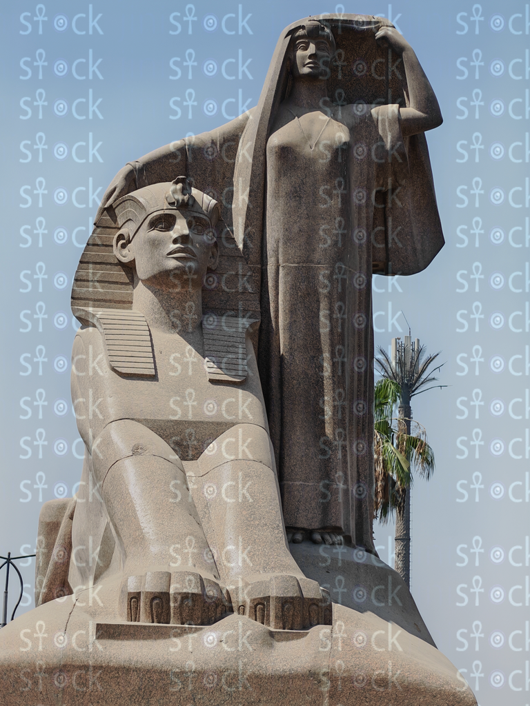 A close-up view of the majestic Egypt's Renaissance Statue