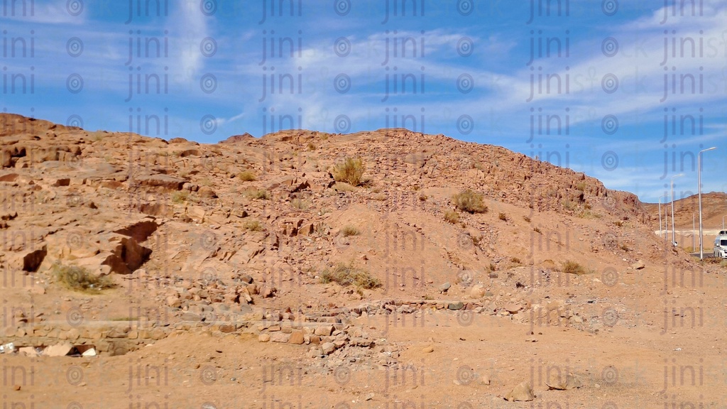 The Sinai mountains in South Sinai can be used as a background for designs.