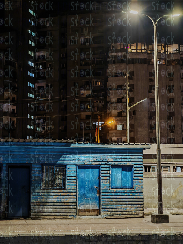  كشك التذاكر الأزرق