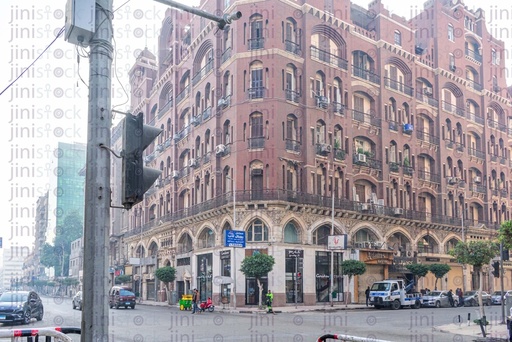 red building with vintage architectures