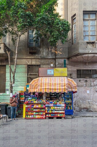 Vintage kiosk in downtown streets