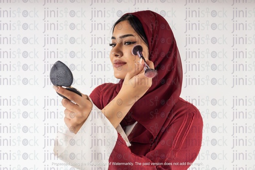 makeup khaliji  saudi woman from gulf stock image with high quality on isolated background