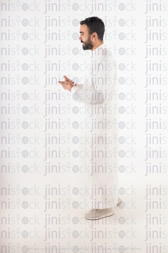 a stock image of a khaliji saudi gulf man with high quality on isolated background