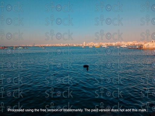 بحر الاسكندرية أثناء النهار