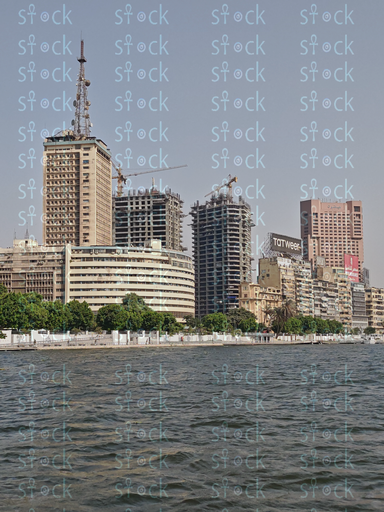 Maspero and Downtown Cairo Towers next to the Nile