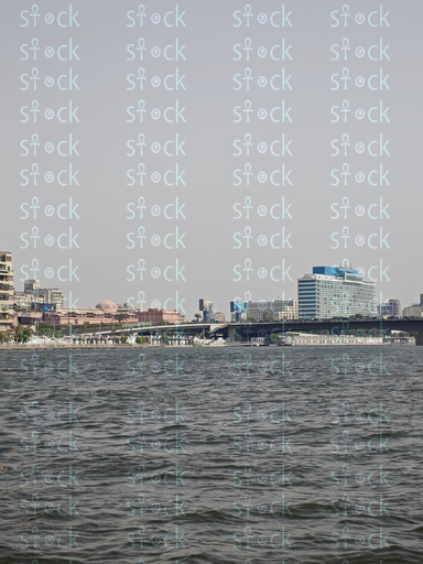 Qasr El Nil Bridge connects the two banks of Cairo over the sparkling waters
