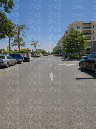 Empty street in New Cairo