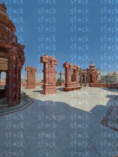 columns framing palace view 