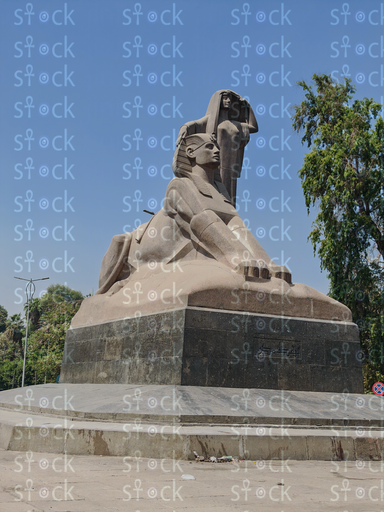 Egypt's Renaissance Statue stands in full view