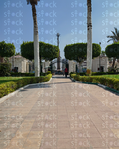 بوابة الجامعة الرئيسيه من داخل الحرم الجامعي