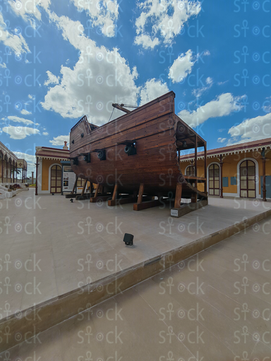 Wooden ship model in the museum