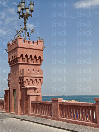 Red Brick Detail of Montaza Palace Towers 
