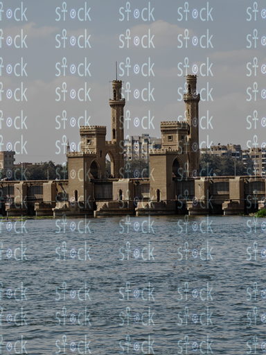 Close-up on the Stone Piers of the old Qanater 