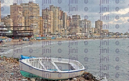A small boat on one of Alexandria beach